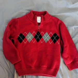 Gymboree boys long sleeve argyle sweater size 2T